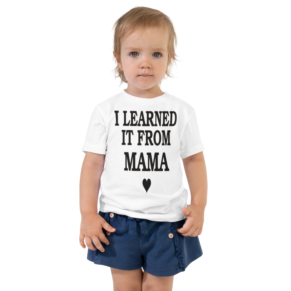 MST LEARNED KIDS White toddler staple tee white front 6a6aa290c8fc8