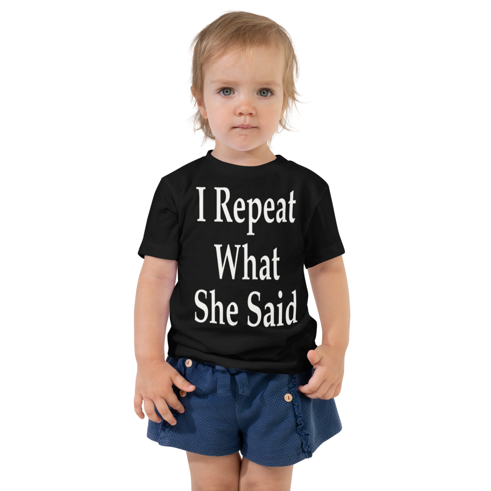 MST REPEAT KIDS Black toddler staple tee black front 6a6aa2ce267d3