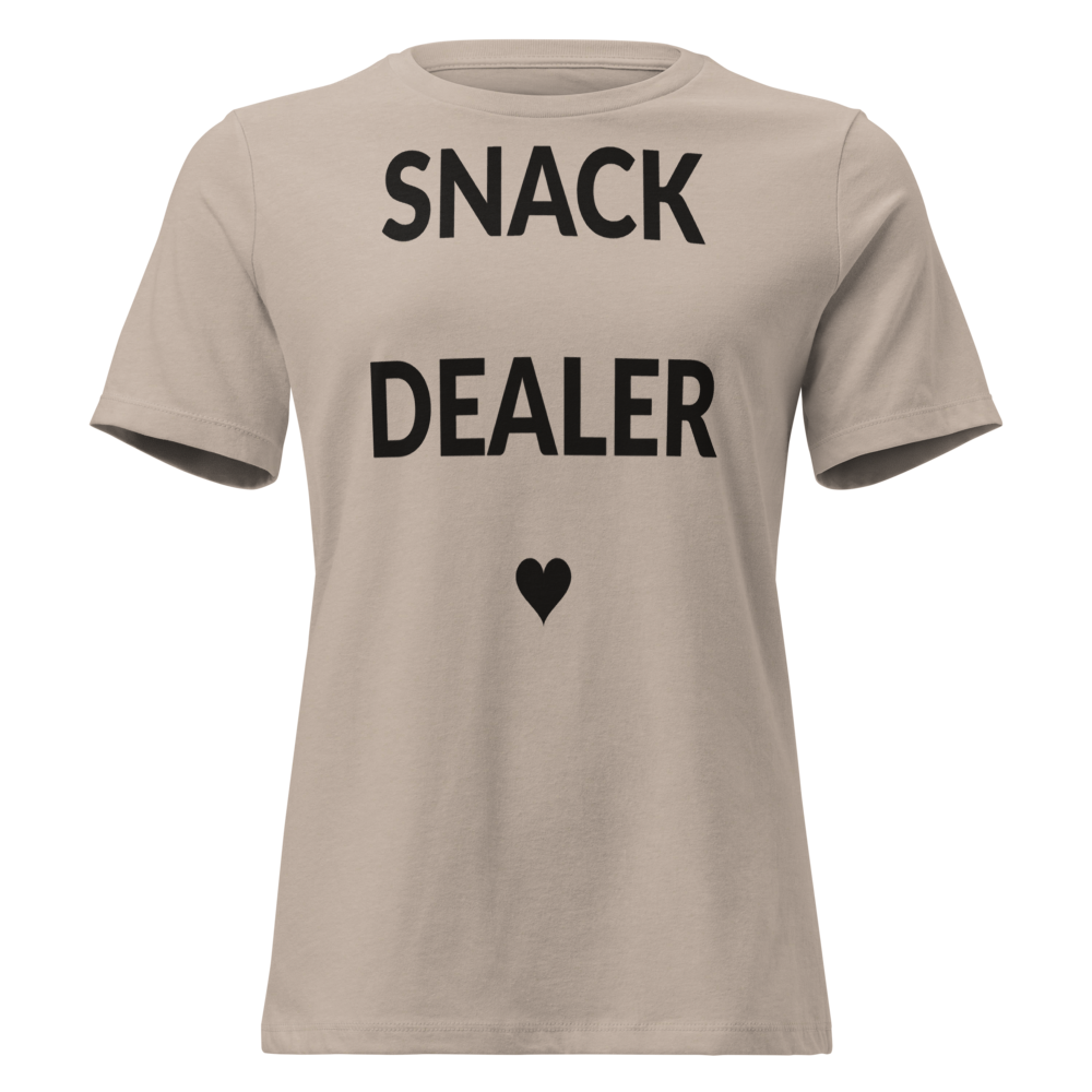MST SNACK MOM HeatherStone womens relaxed t shirt heather stone front 6a6aa2de269da