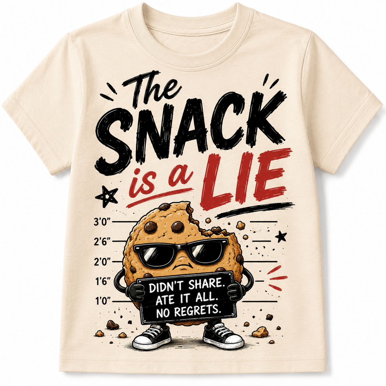 The Snack is a LIE kids t-shirt with funny snack graphic