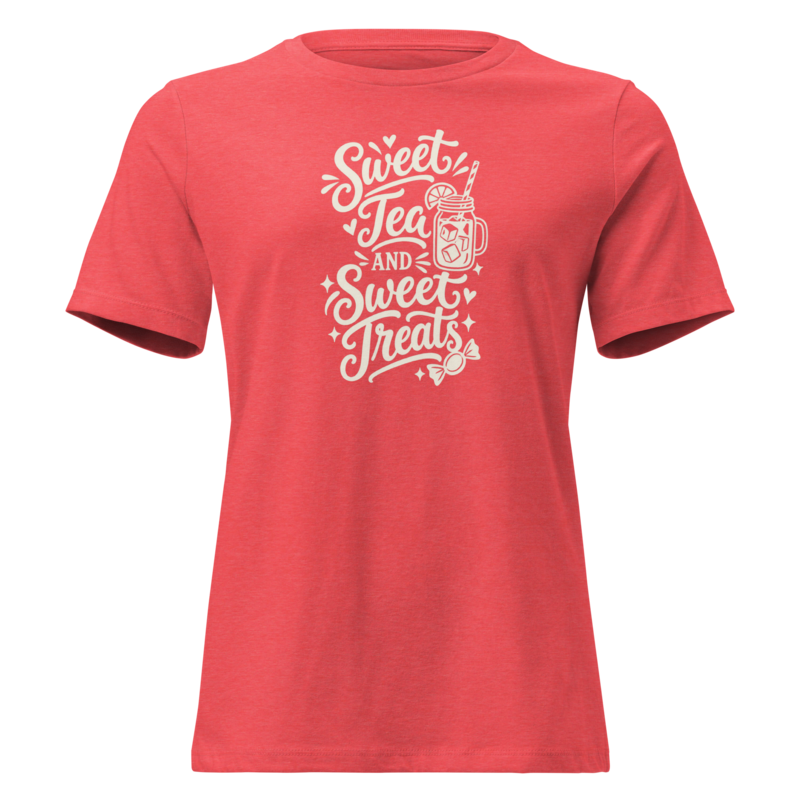 Sweet Tea and Sweet Treats Halloween tee in Heather Red - Mama Said So Tees