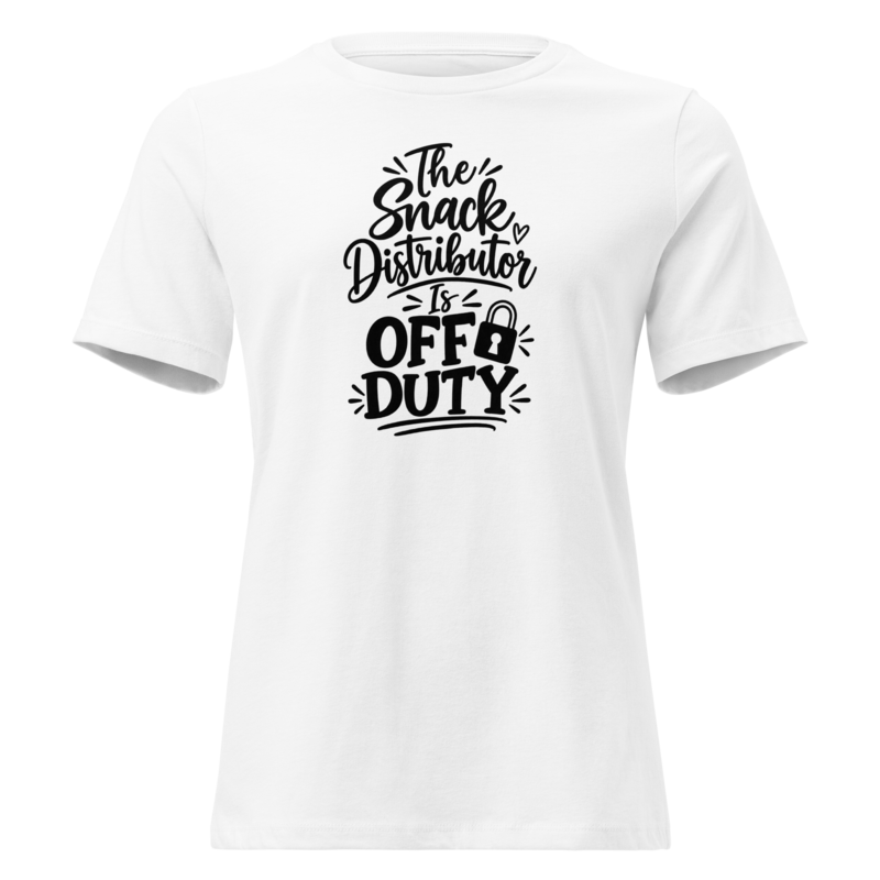 The Snack Distributor Is Off Duty Halloween tee in White - Mama Said So Tees