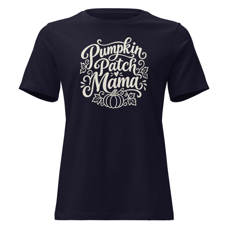 Pumpkin Patch Mama Halloween tee in Navy - Mama Said So Tees