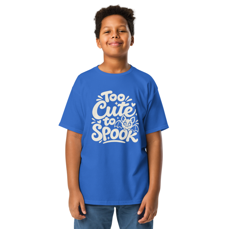 Too Cute to Spook Halloween tee in Royal - Mama Said So Tees