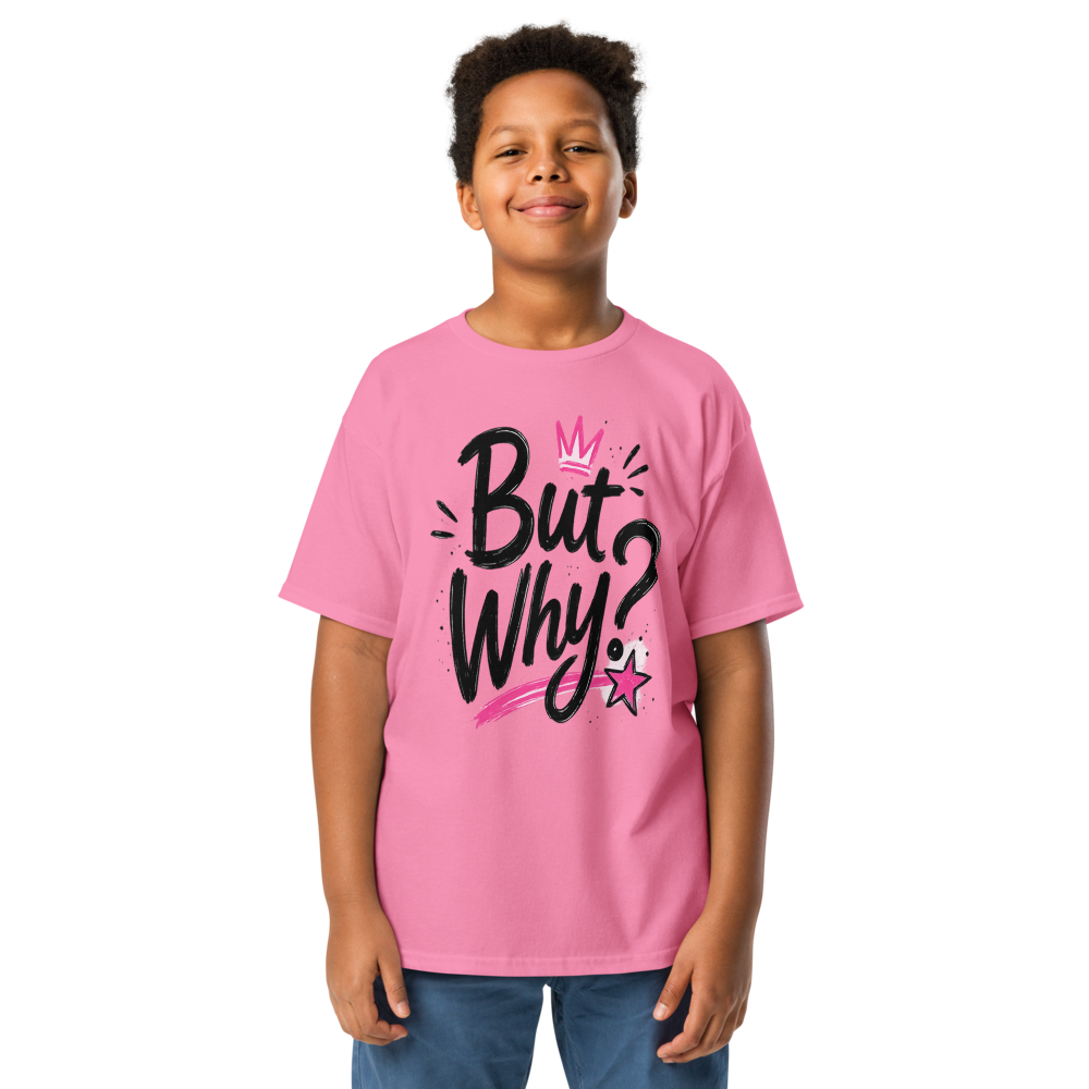but why pink Azalea youth classic tee azalea front 6a6aa116ea416
