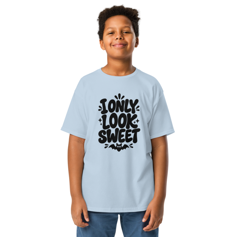 I Only Look Sweet Halloween tee in Light Blue - Mama Said So Tees