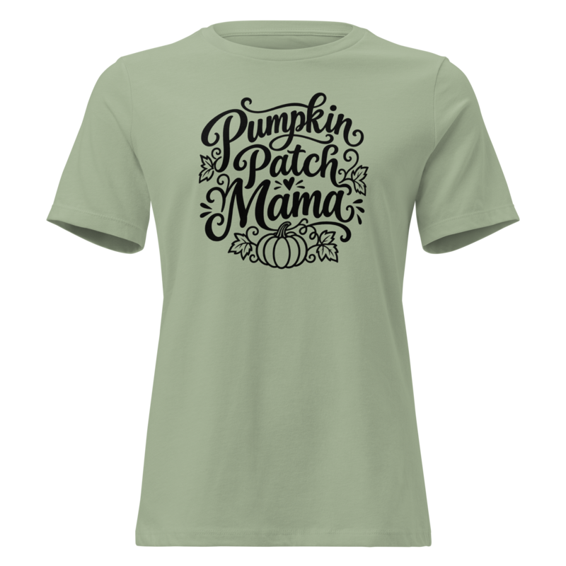 Pumpkin Patch Mama Halloween tee in Sage - Mama Said So Tees
