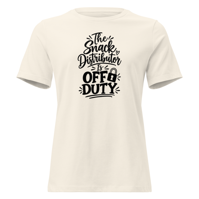 The Snack Distributor Is Off Duty Halloween tee in Natural - Mama Said So Tees