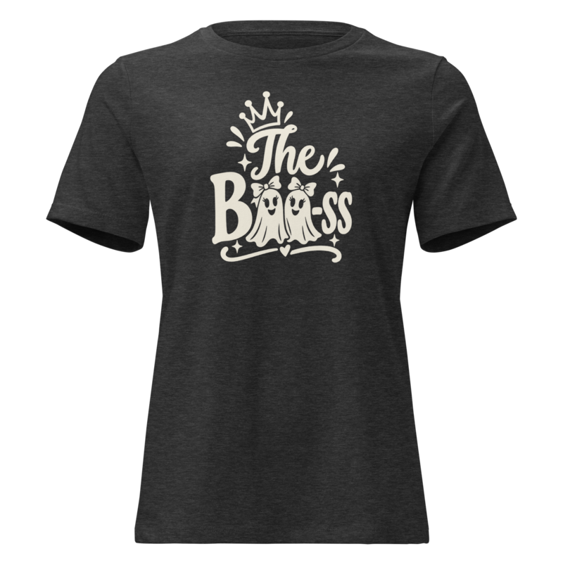 The Boo-ss Halloween tee in Dark Grey Heather - Mama Said So Tees