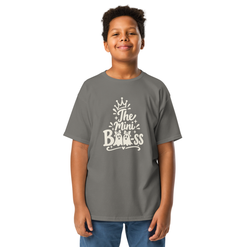 The Mini Boo-ss Halloween tee in Charcoal - Mama Said So Tees