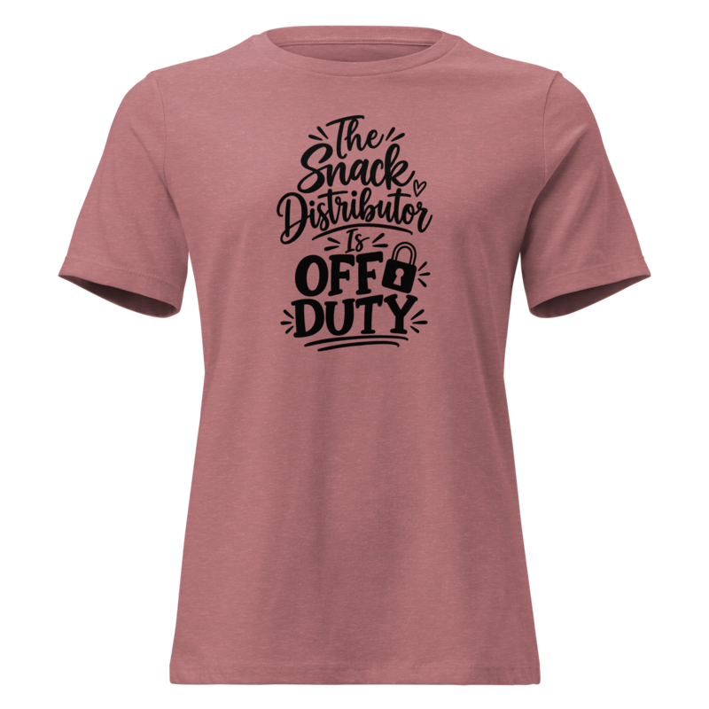 The Snack Distributor Is Off Duty Halloween tee in Heather Mauve - Mama Said So Tees