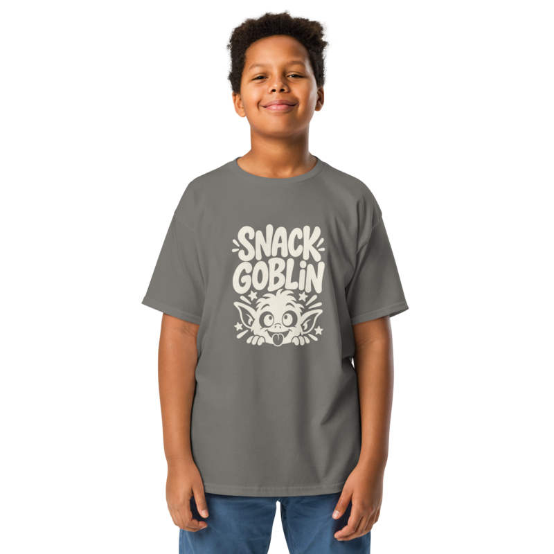 Snack Goblin Halloween tee in Charcoal - Mama Said So Tees