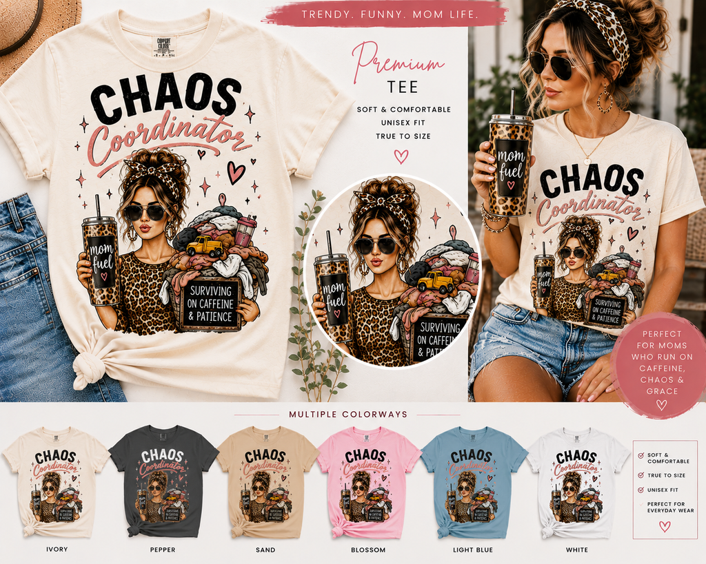 Chaos Coordinator mom t-shirt from matching mom and kid set