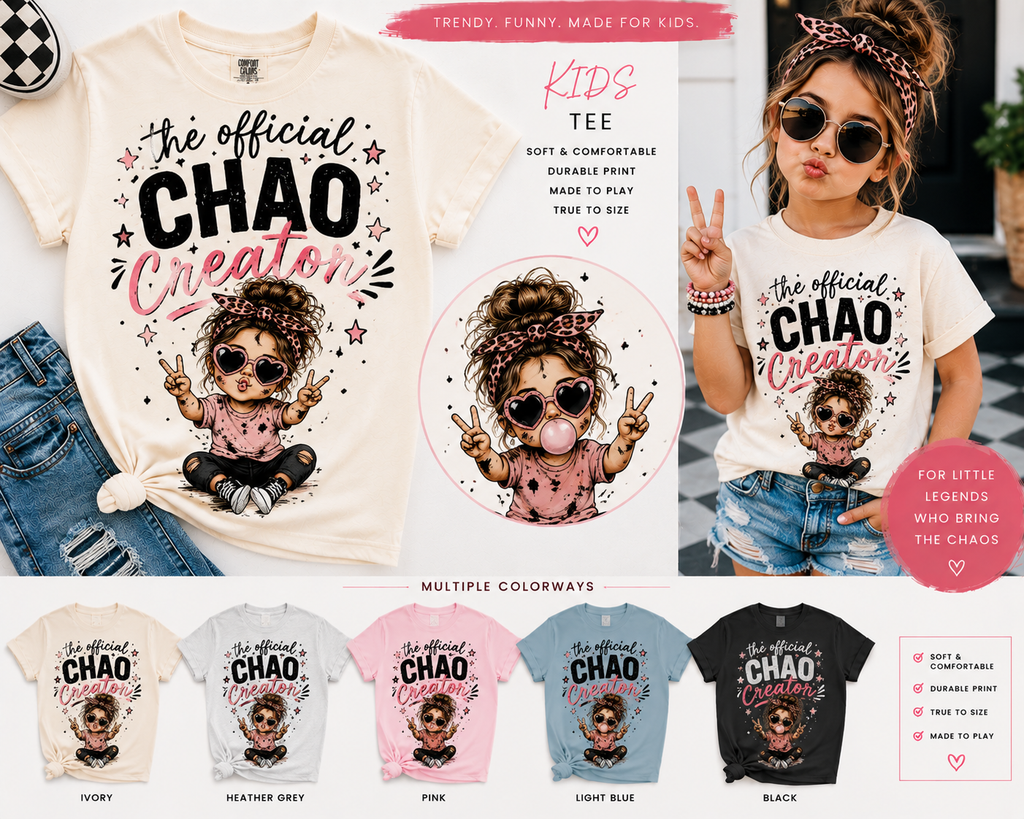 Official Chaos Creator kids t-shirt from matching mom and kid set