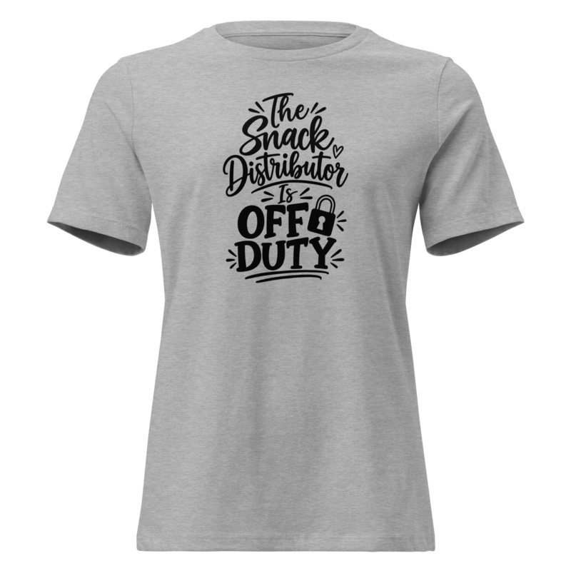 The Snack Distributor Is Off Duty Halloween tee in Athletic Heather - Mama Said So Tees