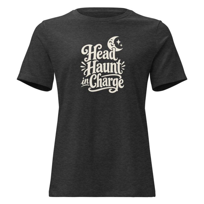 Head Haunt in Charge Halloween tee in Dark Grey Heather - Mama Said So Tees
