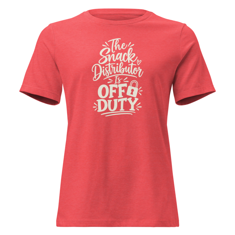 The Snack Distributor Is Off Duty Halloween tee in Heather Red - Mama Said So Tees