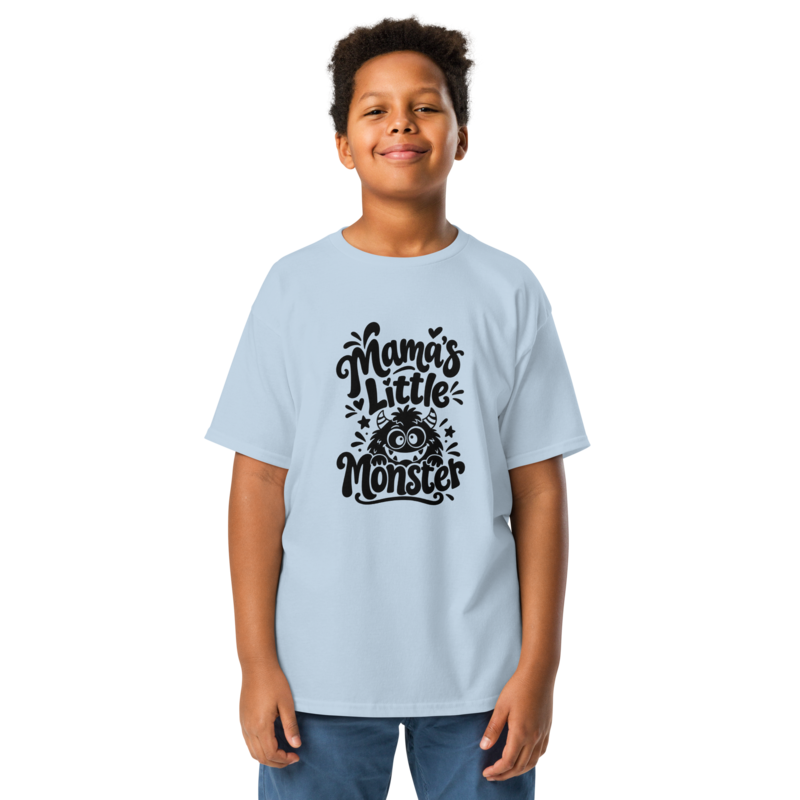 Mama's Little Monster Halloween tee in Light Blue - Mama Said So Tees