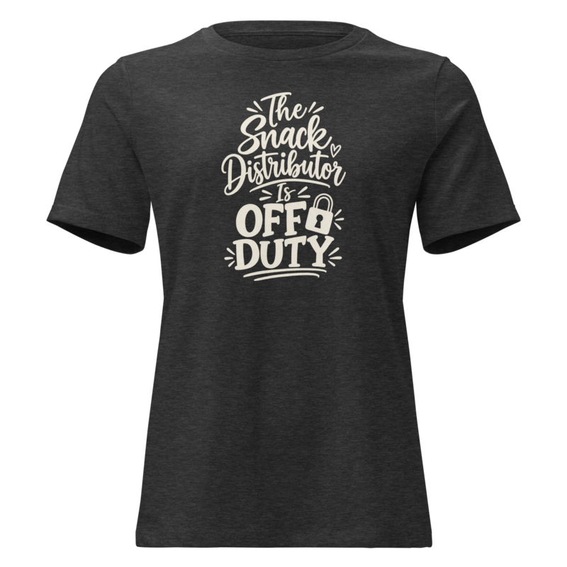 The Snack Distributor Is Off Duty Halloween tee in Dark Grey Heather - Mama Said So Tees
