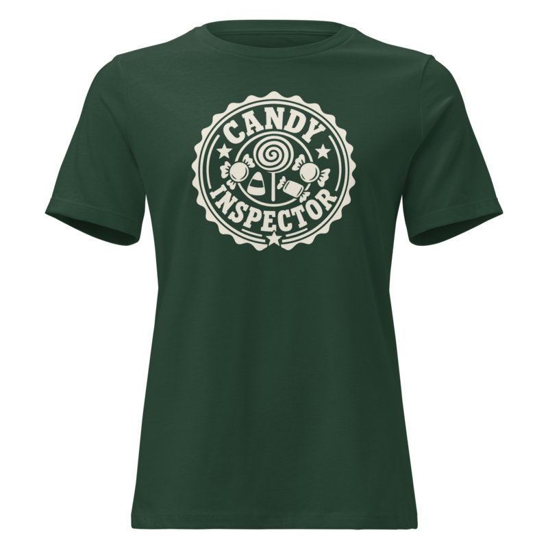 Candy Inspector Halloween tee in Forest Green - Mama Said So Tees