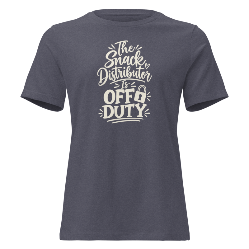 The Snack Distributor Is Off Duty Halloween tee in Heather Navy - Mama Said So Tees