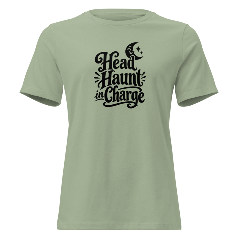 Head Haunt in Charge Halloween tee in Sage - Mama Said So Tees