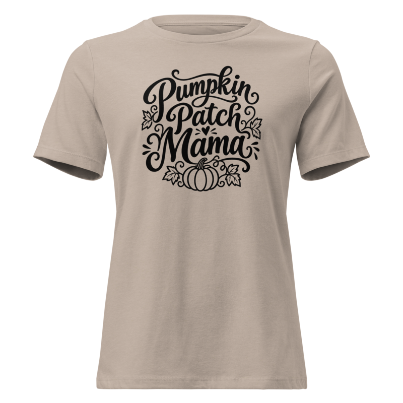 Pumpkin Patch Mama Halloween tee in Heather Stone - Mama Said So Tees