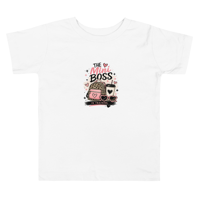 The Mini Boss — Toddler Graphic Tee in White - Mama Said So Tees