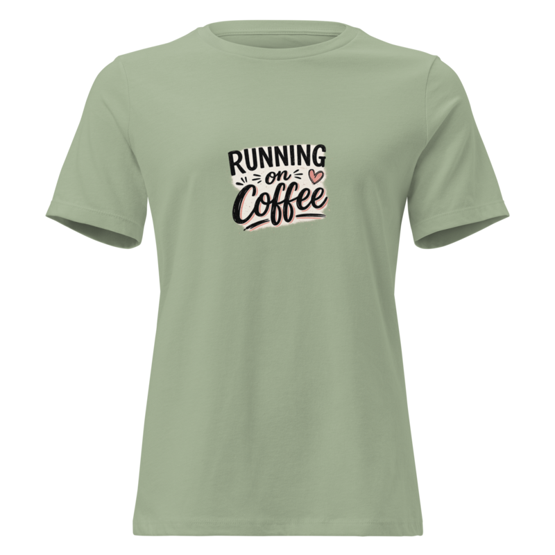 Running on Coffee Mom Shirt in Sage - Mama Said So Tees