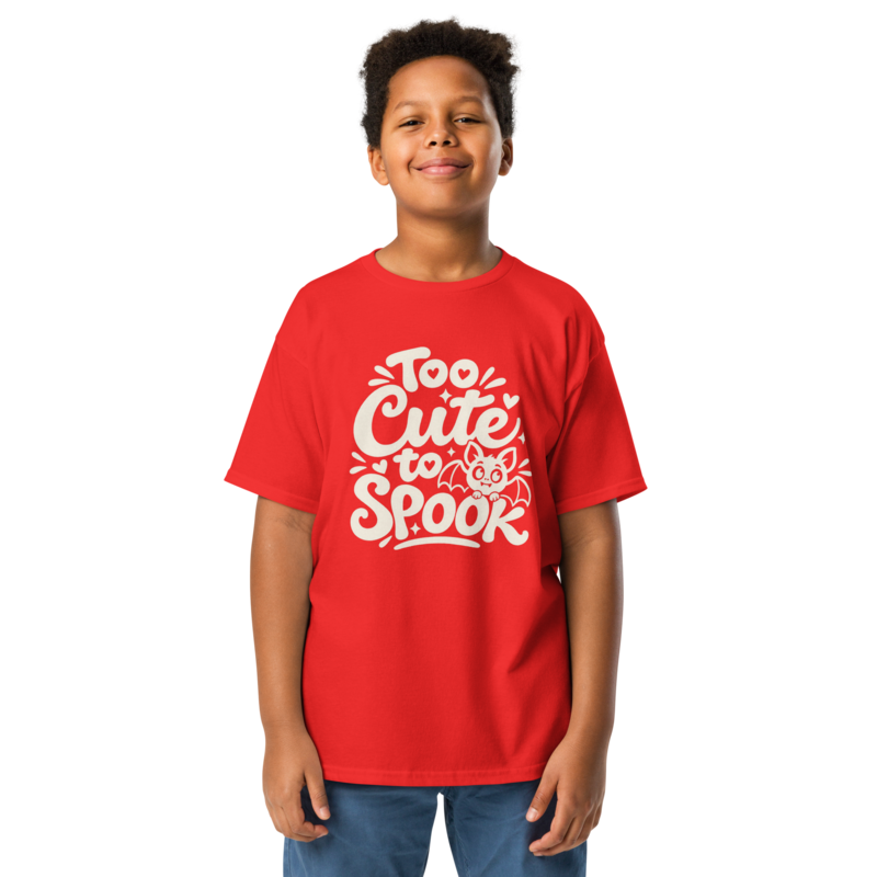 Too Cute to Spook Halloween tee in Red - Mama Said So Tees