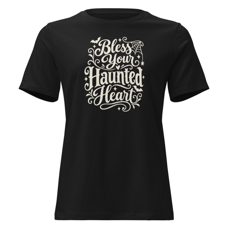 Bless Your Haunted Heart Halloween tee in Black - Mama Said So Tees