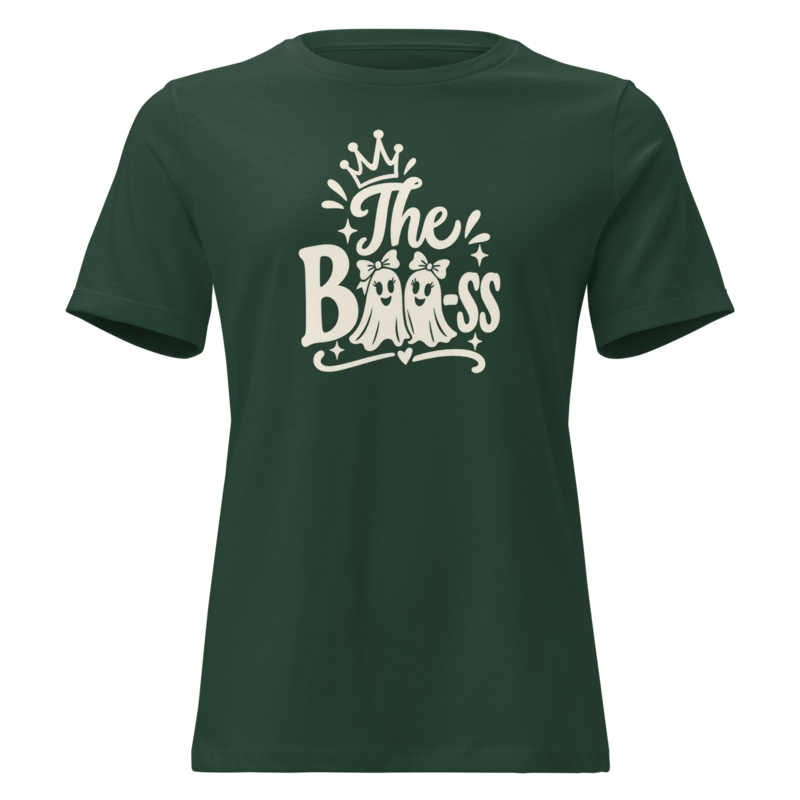 The Boo-ss Halloween tee in Forest Green - Mama Said So Tees