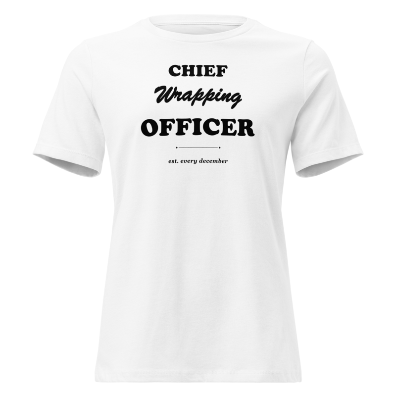 Chief Wrapping Officer Christmas tee in White - Mama Said So Tees