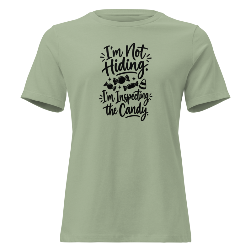I'm Not Hiding, I'm Inspecting the Candy Halloween tee in Sage - Mama Said So Tees