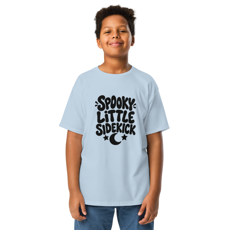 Spooky Little Sidekick Halloween tee in Light Blue - Mama Said So Tees