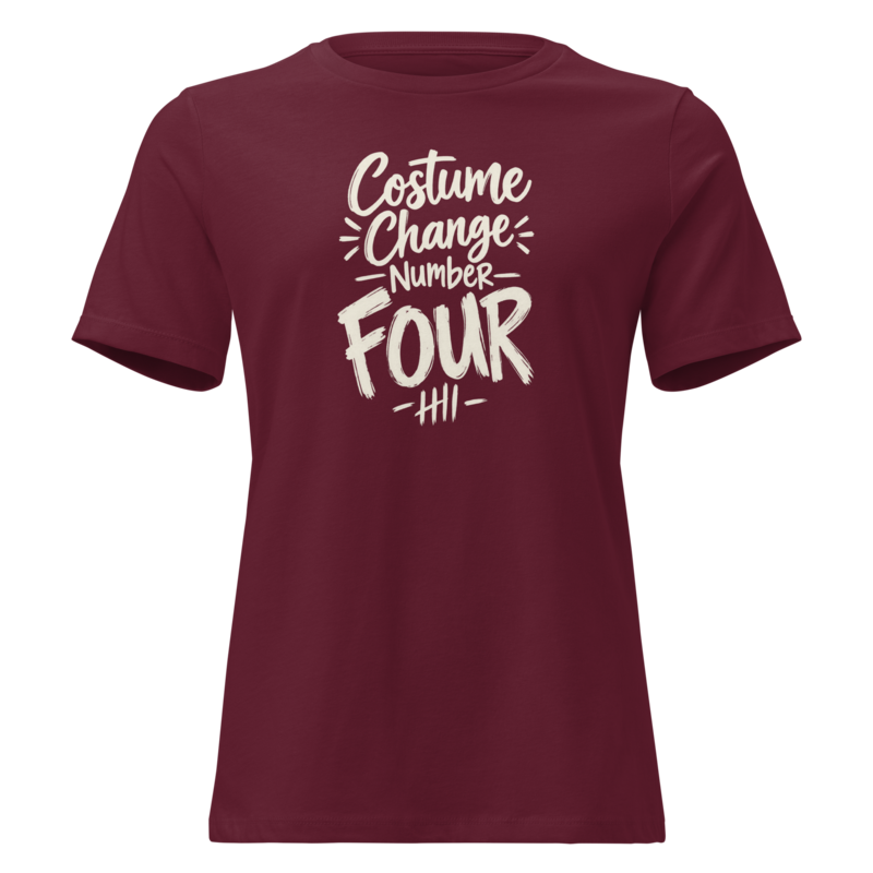 Costume Change Number Four Halloween tee in Maroon - Mama Said So Tees