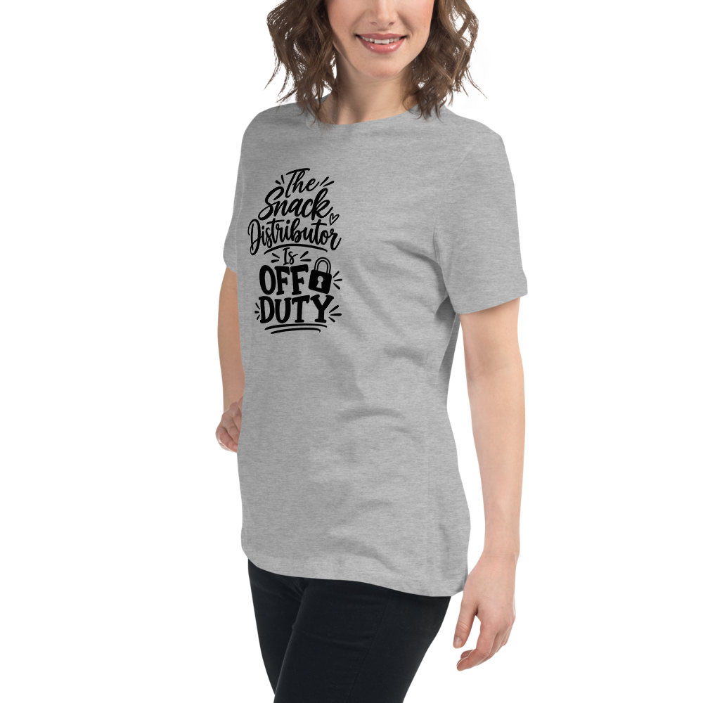 The Snack Distributor Is Off Duty - Women's Halloween Tee - on model