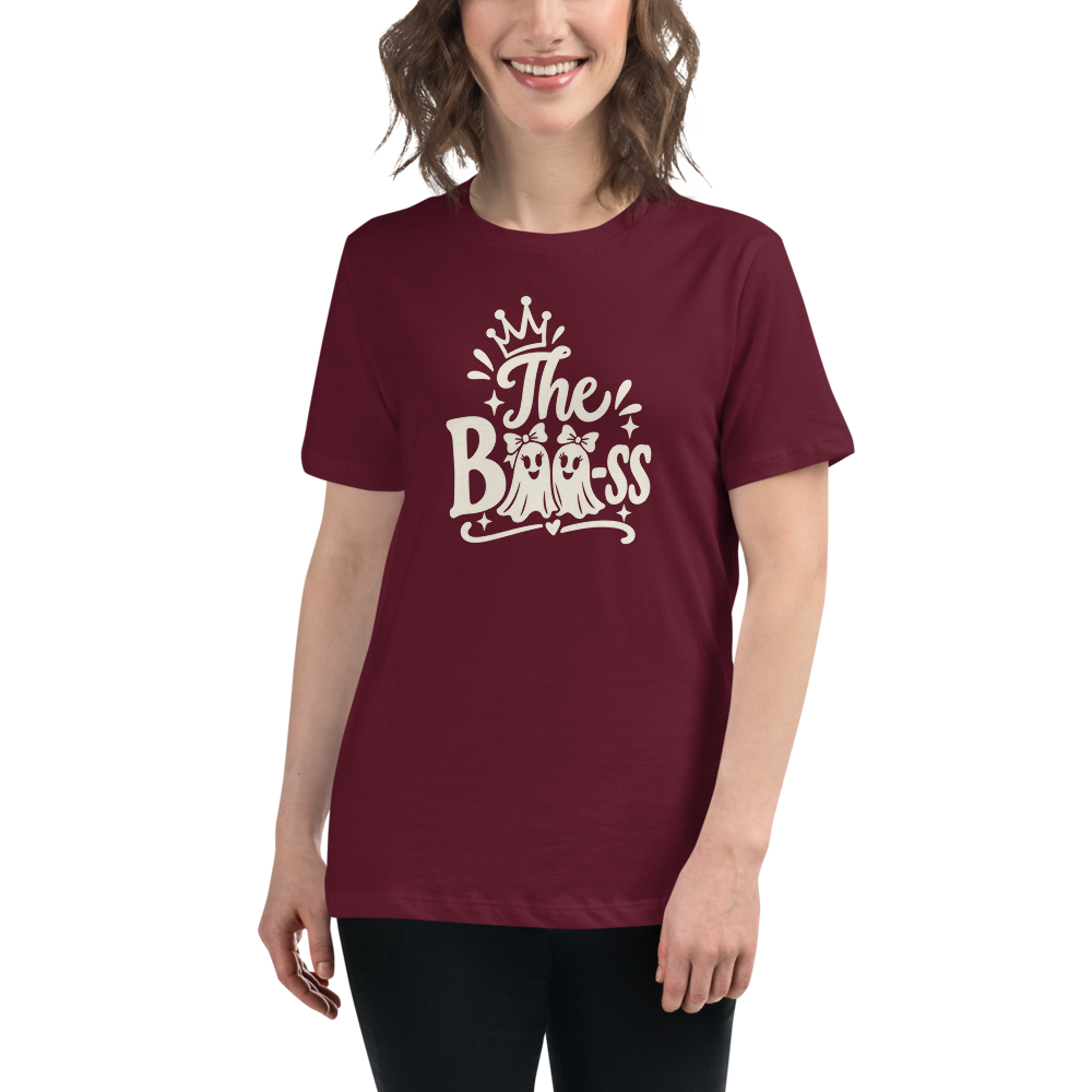 The Boo-ss - Women's Halloween Tee - on model