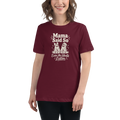 Mama Said So, Even the Ghosts Listen Halloween tee worn by a model, Maroon - Mama Said So Tees
