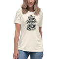 The Snack Distributor Is Off Duty Halloween tee worn by a model, Natural - Mama Said So Tees