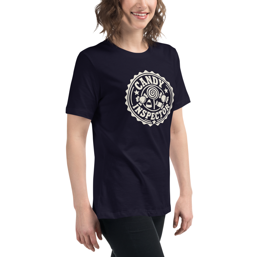 Candy Inspector - Women's Halloween Tee - Navy colourway
