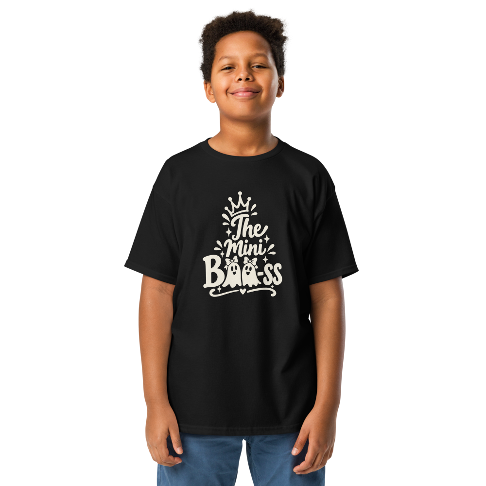 The Mini Boo-ss Kids Halloween Shirt - Black colourway