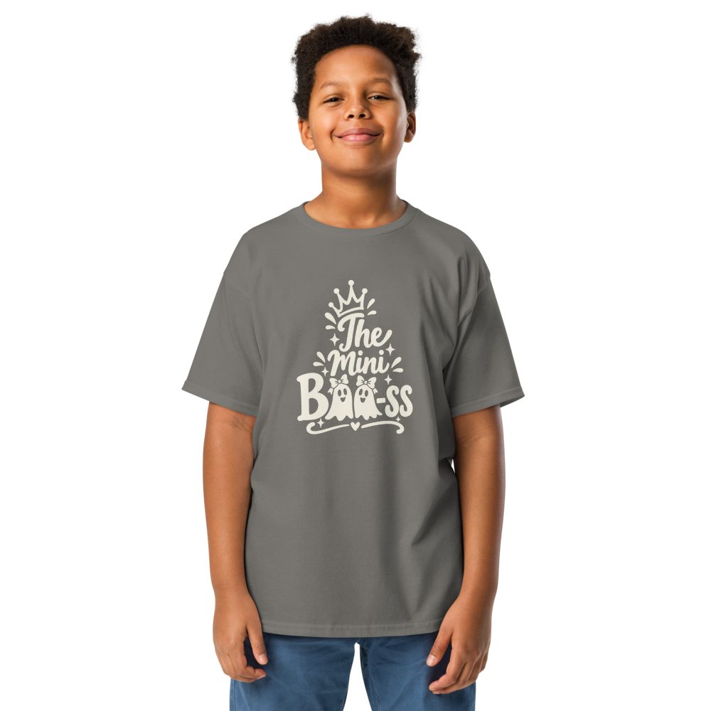 The Mini Boo-ss Kids Halloween Shirt - on model