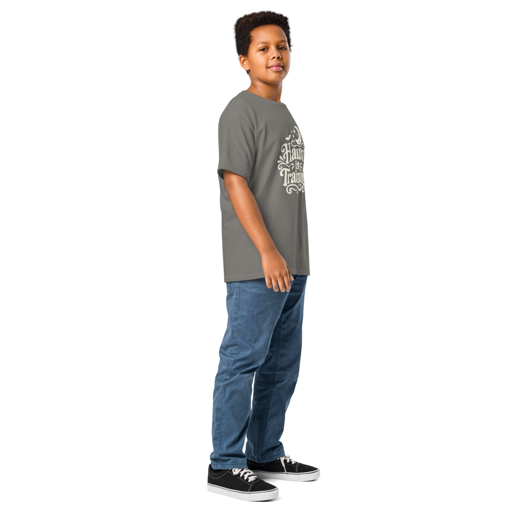 Haunt in Training Kids Halloween Shirt - Charcoal colourway