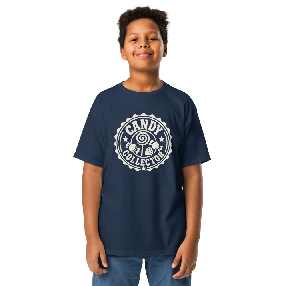 Candy Collector Kids Halloween Shirt - Navy colourway
