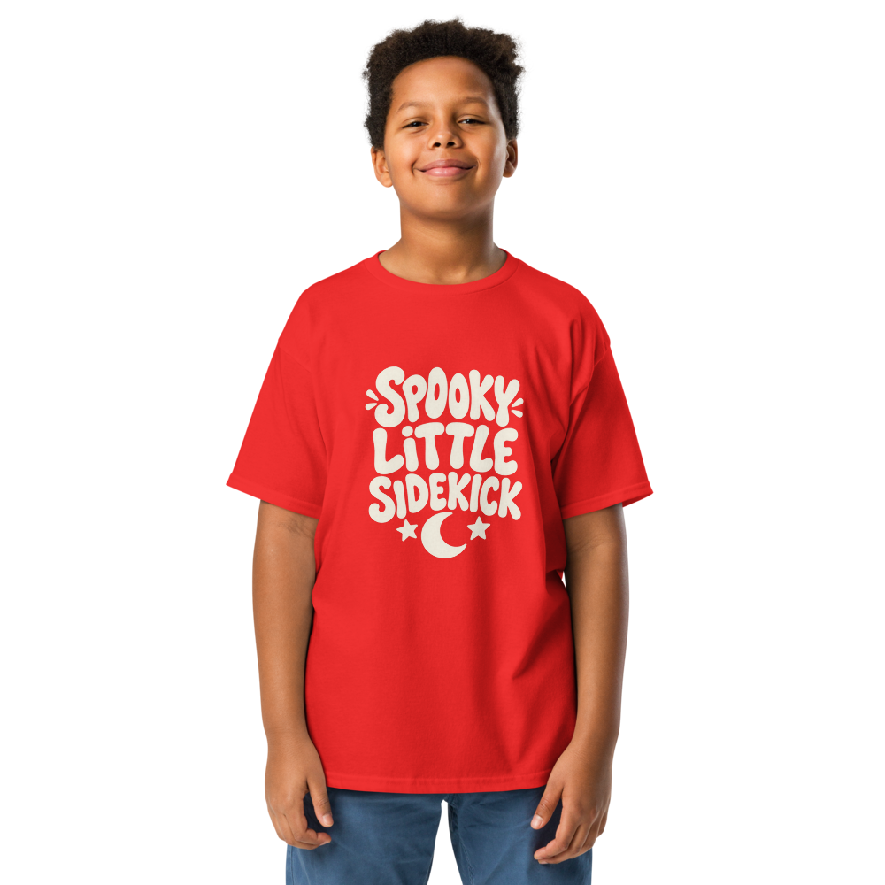 Spooky Little Sidekick Kids Halloween Shirt - Red colourway